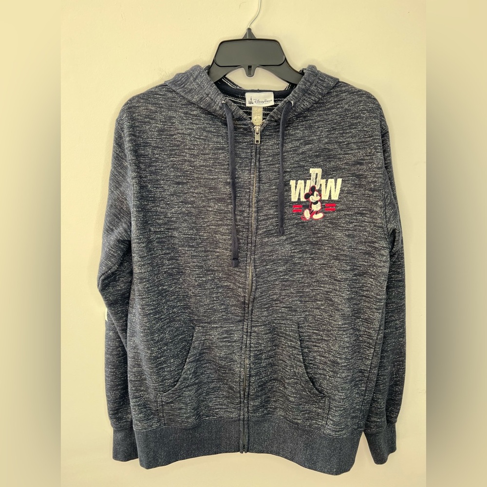 Disney Blue Zip-Up Hoodie with Mickey Mouse